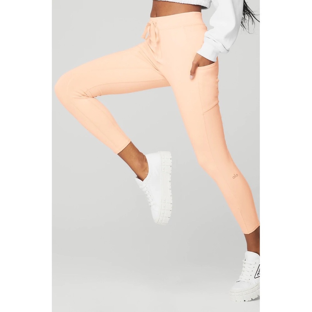 Alo yoga peachy glow leggings with side pocket